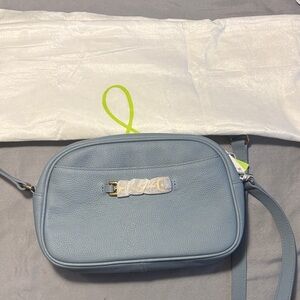 Sam Edelman Light Blue Leather Crossbody Bag